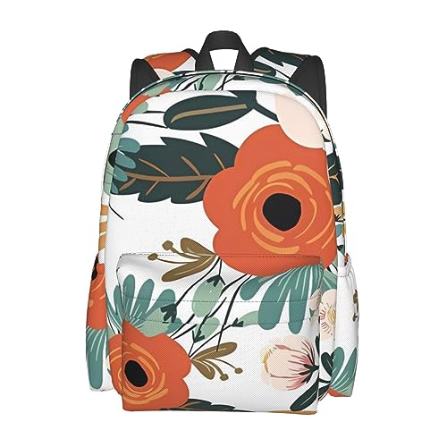 Sac à dos de voyage pour garçons filles idéal en weekend décontracté avec imprimé fleur - 2
