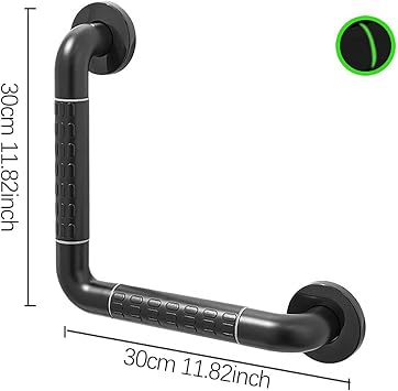 Grab Bars for Bathtubs and Showers Safety, Bathroom Handles for Elderly, Shower Bars, Stainless Steel Handle Support Balance for Handrails, Senior, Pregnant (30cm11.82inch+30cm11.82inch)
