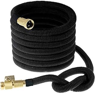 INNAV8 Expandable Garden Hose 50 FT - Super Latex Core Expandable Hose 50 FT Heavy Duty, Lightweight, No-Kink, Flexible Garden Hose Expandable Water Hose 50 FT, Brass Shut Off Valve - Pocket Flex Hose