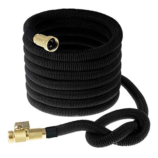 INNAV8 Expandable Garden Hose 50 FT - Super Latex Core Expandable Hose 50 FT Heavy Duty, Lightweight, No-Kink, Flexible Garden Hose Expandable Water Hose 50 FT, Brass Shut Off Valve - Pocket Flex Hose