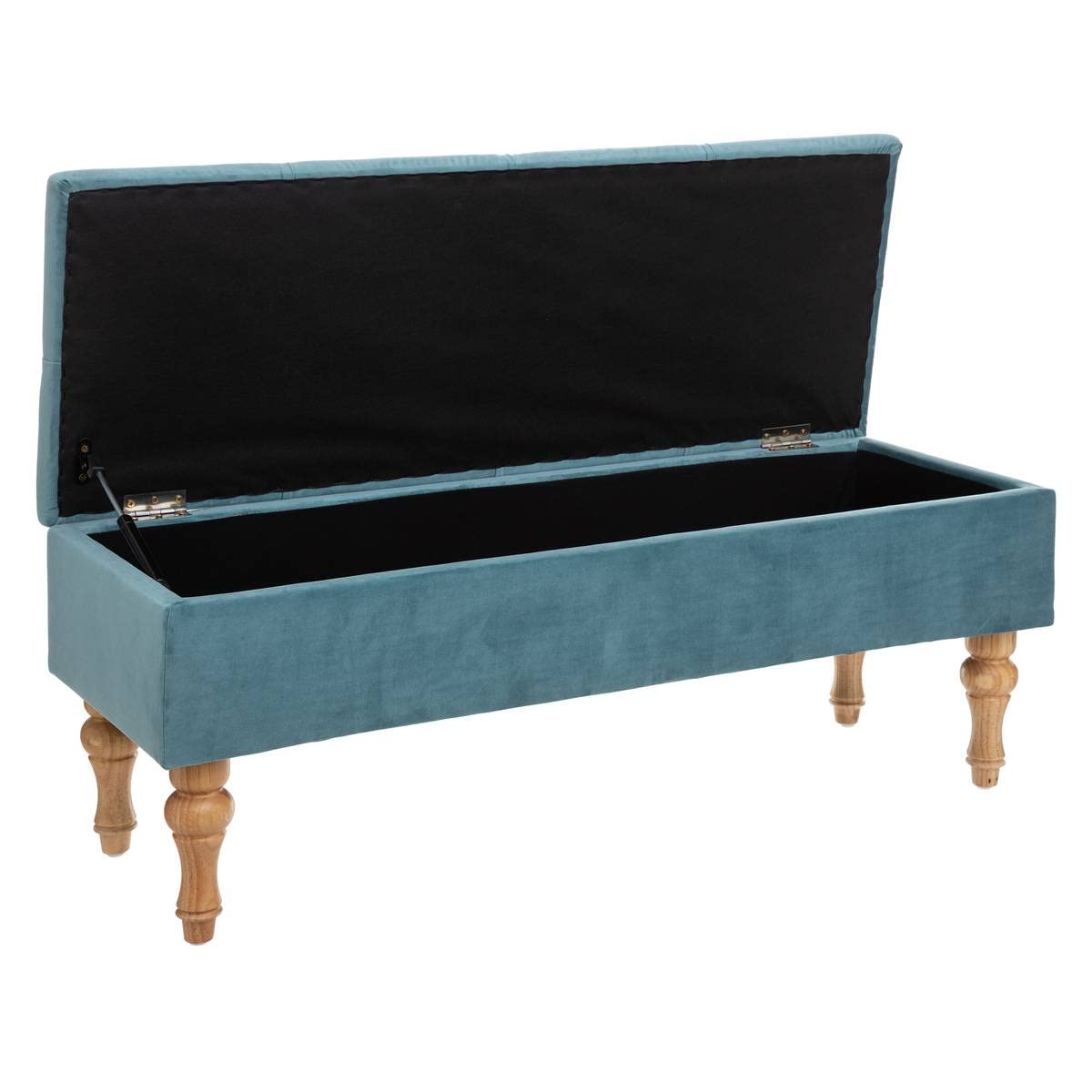 2 en 1 Banquette et Coffre en Velours 102 x 38 x 41 cm - Atmosphera