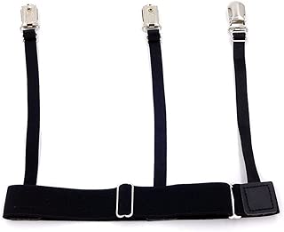 BESTOYARD Mens Shirt Stay Suspenders Shirt Holder Adjustable Non-slip Elastic Shirt Tuck Suspenders, Black, Medium