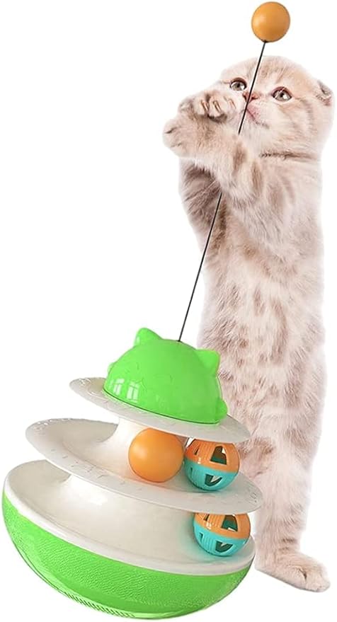 Amazon Co Jp 猫タンブラーおもちゃボール ペットスナックボール おもちゃボール 猫犬フィーダー チューおもちゃ 落下卵なし サイズ10 10 13 5cm 緑 ペット用品
