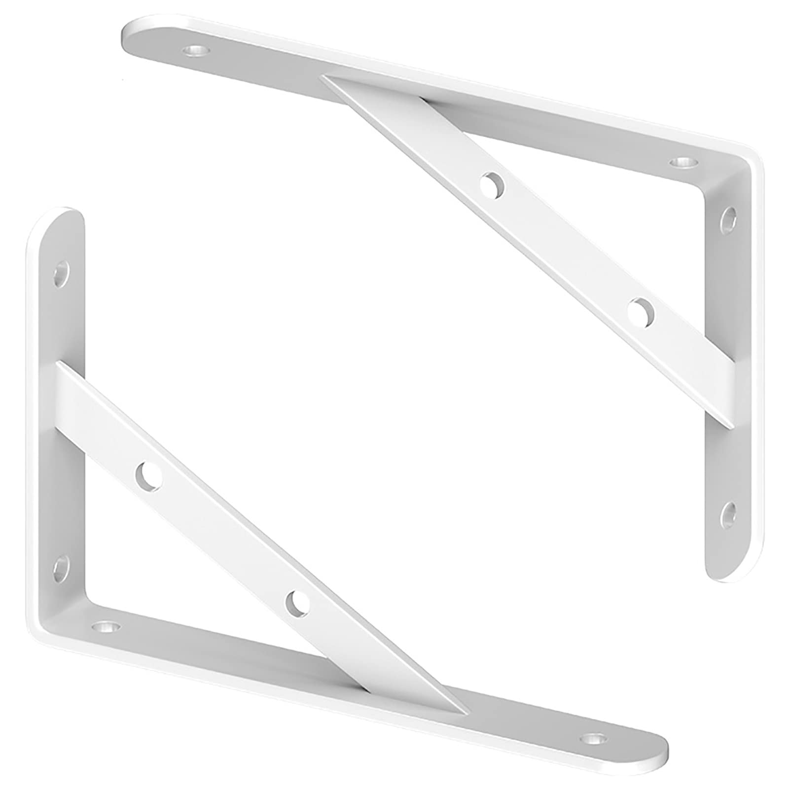 Table murale rabattable et pliante avec supports en L en acier