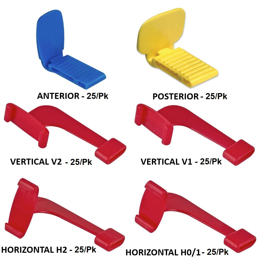 AmeriCan Goods 25/Pk Dental XCP and BAI Replacement Parts XCP Bitewing B-Blocks Anterior, Posterior, Horizontal, Vertical Autoclavable (V2)