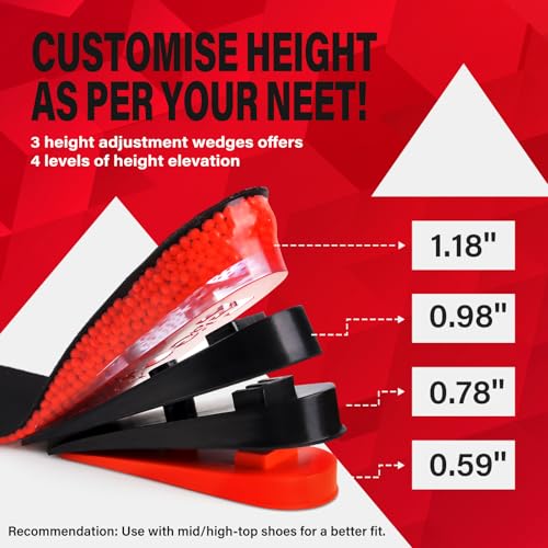 ERGOfoot Height Increase Insoles for Men, 4 Layers Adjustable Shoe Lifts Up to 3.54 Inches, Comfortable Height Boosting Insoles, Relieve Foot Pressure, Make You Taller All Day2
