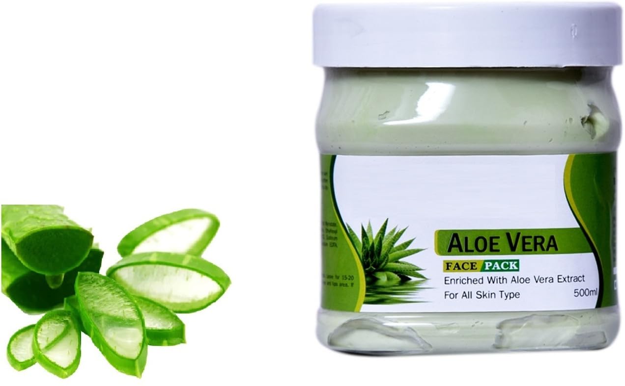 Aloe Vera Face Pack for Nourishing, Tan Removal & Instant Glow ? Deep Hydration Skin Care Mask 500 ml SB089