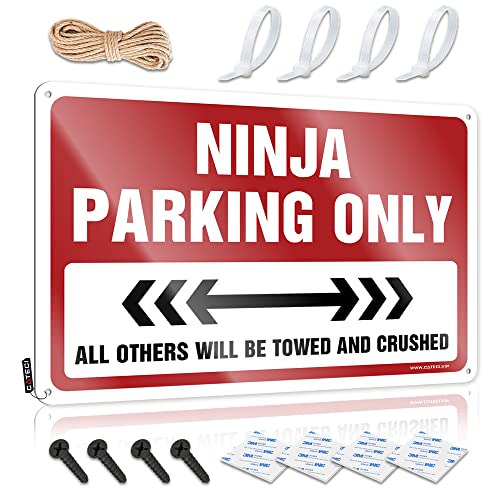 Dsoluuing Letreros divertidos de billar ninja estacionamiento solo letrero de estaño divertido de barra de metal carteles divertidos (tamaño : 20 x 30 cm)