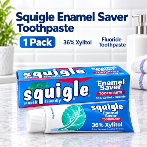 Squigle - Enamel Saver Toothpaste Peppermint, 4 Oz. 1 Tube by Squigle – Ansicht 6