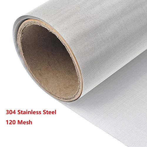 304 Stainless Steel Woven Wire 120 Mesh - 12"X40" Filter Screen Sheet Filtration Cloth - Thumbnail 3