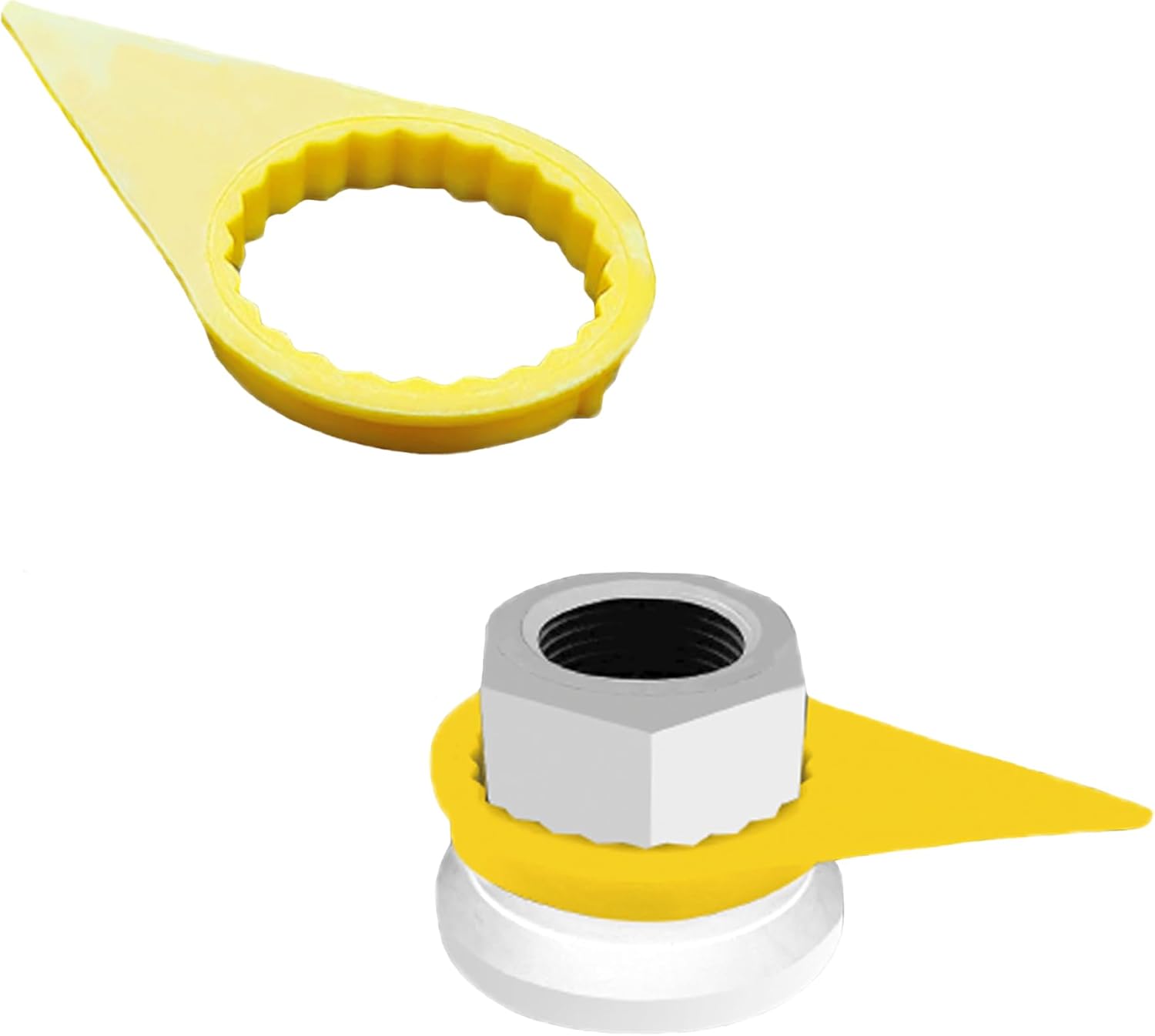 33mm Loose Wheel Nut Indicator 100 Pack (Multi-Size Fitment-Yellow/32mm-34mm)