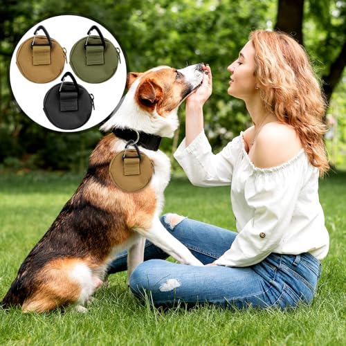 Feirdhoo Leckerlibeutel für Hunde, 3 Stück Tragbare Leckerlitasche für Hunde, Klein Freihändige Hundeleckerli Tasche, Futterbeutel Hundetraining für Reisen, Spaziergänge mit Haustieren