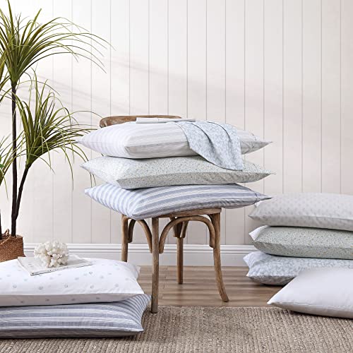 Image of Tommy Bahama - King Size Sheet Set, 100% Cotton Percale Bedding with a Crisp & Cool Feel, Bed Sheets with Matching Fitted Sheet & Pillowcases (Cool Zone Sage)