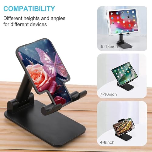Support de téléphone pliable rose papillon universel compatible iPhone Android - 3