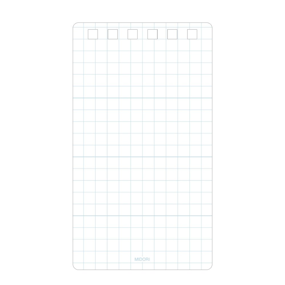 Midori Diamond Memo Notizblock – Liniert, Blau, Quadratisch, Perfekt Für Schnelle Notizen