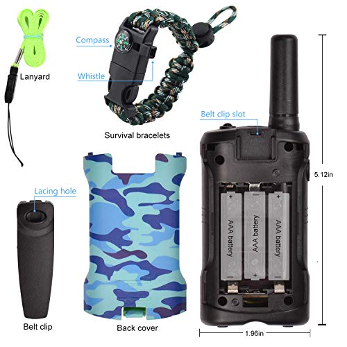 Image of Walkie Talkies for Kids 22 Channel 2 Way Radio 3 Miles Long Range Handheld Walkie Talkies Durable Toy Best Birthday Gifts for 6 Year Old Boys and Girls fit Adventure Game Camping (Blue Camo 1)