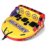 MewVeer Towable Tubes for Boating, 1-3 Riders Boat Tube for Tubing, Towables Boats Inflable Tube, Towable Rider Deck with Full Nylon Cover for Water Sports