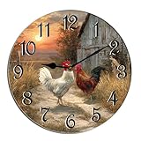 Silencieux et sans tic-tac : cette horloge murale silencieuse est équipée d'un mouvement à quartz silencieux, qui fournit un environnement calme et maintient l'heure exacte pendant que vous lisez, travaillez, pensez, parlez ou dormez. Il vous offrira également un environnement absolument silencieux toute la journée, en particulier la nuit – Tout comme la respiration du bébé, rien de bruit.