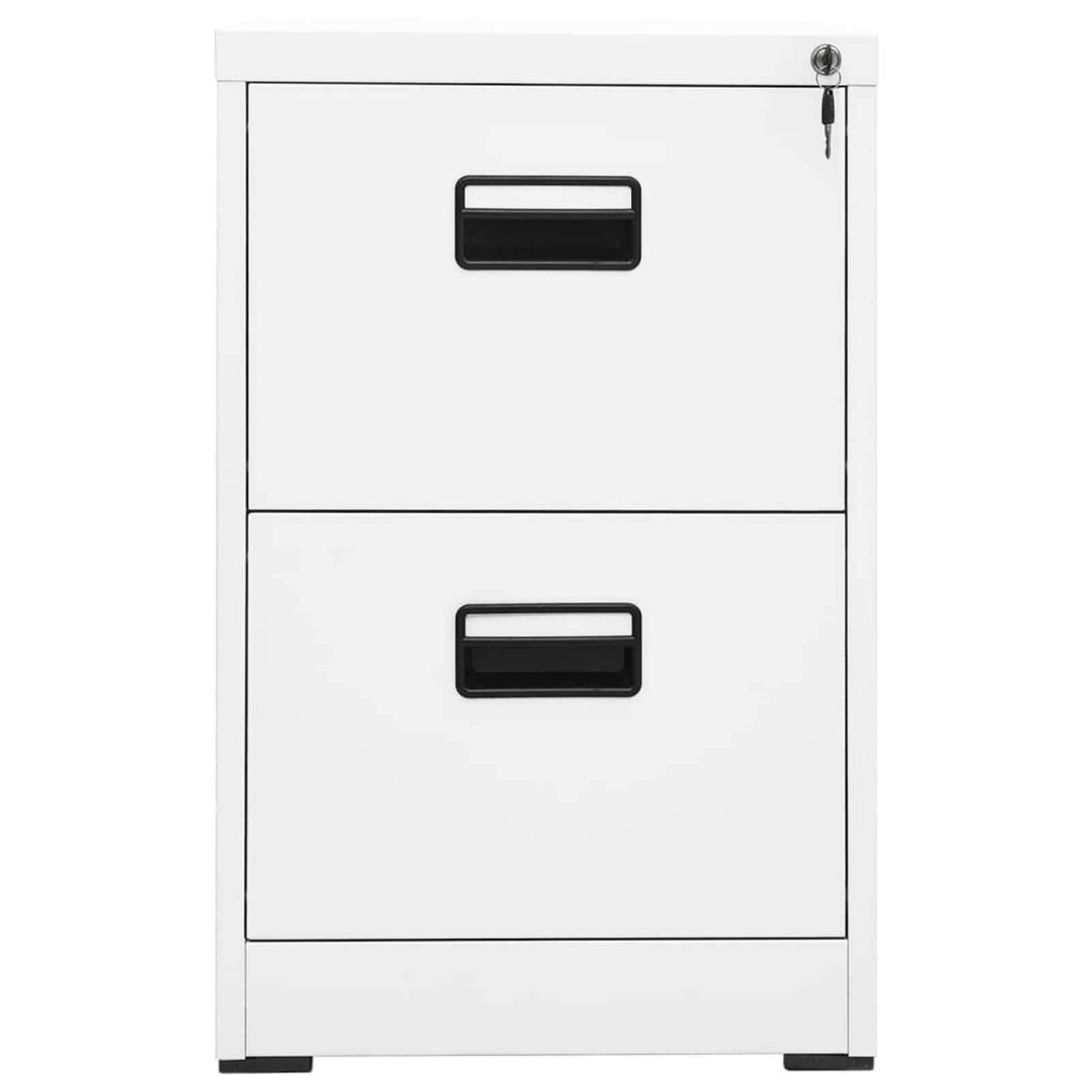 ARKEM Cassettiera, Mobiletto da Ufficio con Serratura,Regolabile per Cartelle Sospese, Superficie Testurizzata, per Ufficio, Studio,Schedario Bianco 46x62x72,5 cm in Acciaio