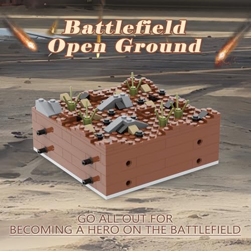 Image of WW2 Battlefield Ground Military Building Block Set.WW2 Building Block Fun for Kids and History Buffs.