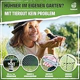 TIERGUT® Hühnerzaun [30m lang, 100cm hoch] - Mobiler Steckzaun für Hühner, Hunde, Kaninchen & Co. - Komplettset mit engmaschigem Zaun und doppelter Befestigung