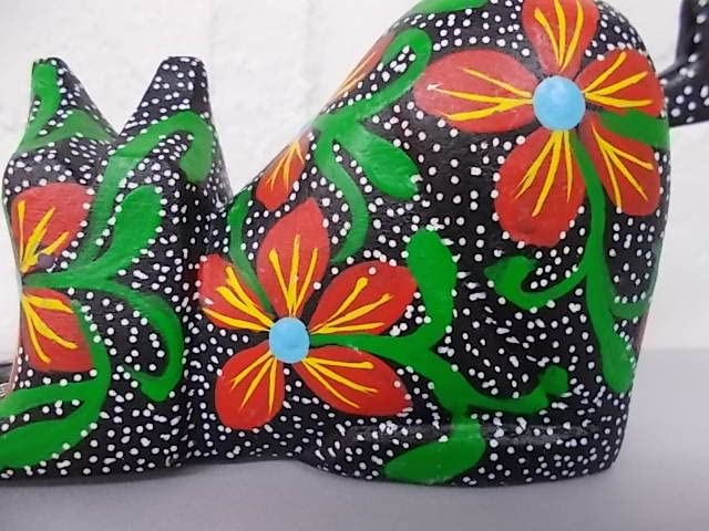 Amazon.co.jp: メキシコ アレブリヘ ねこ 猫 Lサイズ 直輸入木彫り