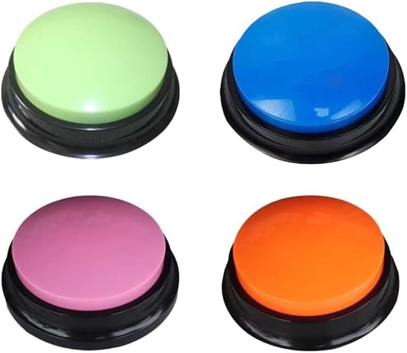 このペット用犬笛は、様々な色のボタンからなります。(8個入り)