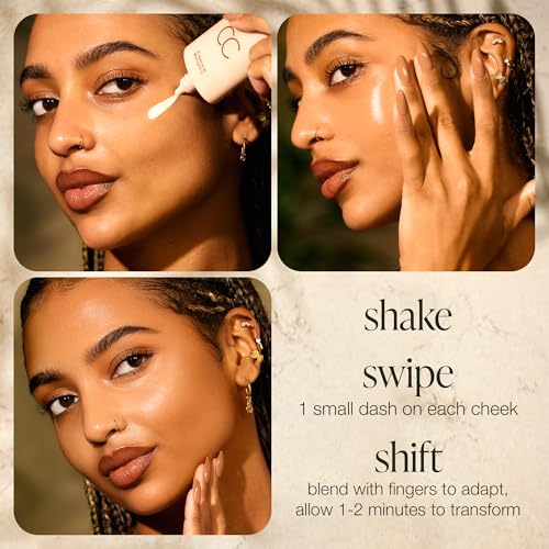 Image of tarte CC tinted serum - Color-Correcting Tinted Serum, Color-Changing Shade-Matching Adaptisphere Technology, Lightweight Coverage, Waterproof, 16HR Wear, vegan & cruelty-free, medium