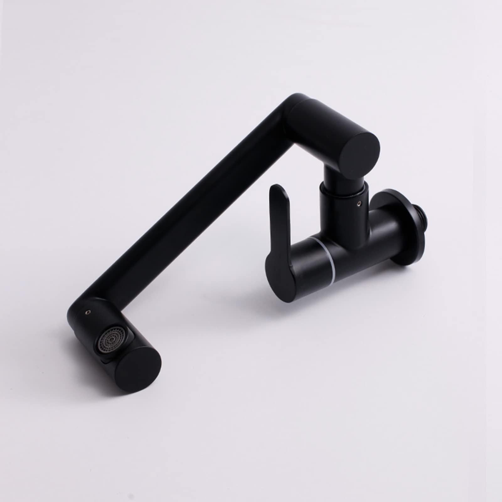 Grifo de Cocina de Pared Plegable Grifo de Llenador de Pote Grifo de Frio Grifos de Fregadero Monomando Plegable 360° Caño Giratorio Grifos para Lavaderos,Cepillado