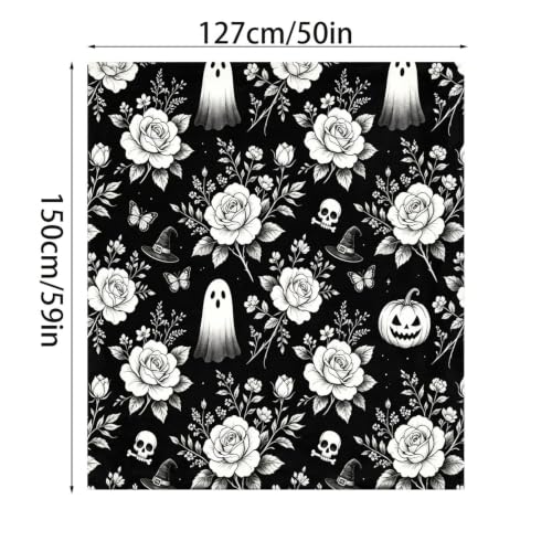 DIY Coloring Polyester Throw Blanket Halloween Outline Design，A - image 2