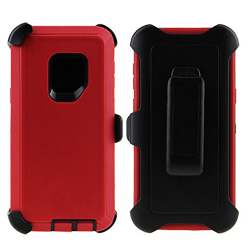for Samsung Galaxy S9/S9+ Case, [Heavy Duty] [Drop Protection] [NO Screen Protectors] Tough Rugged Cover Case for Samsung Galaxy S9 (Red S9 Plus)