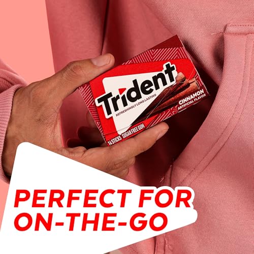 Image of Trident Cinnamon Sugar Free Gum, 12 Packs of 14 Pieces (168 Total Pieces)