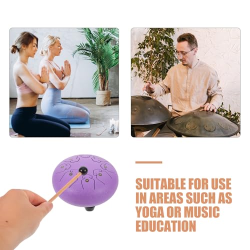 Set de tambor Rain Drum 8 tonos púrpura para meditación miniatura 4