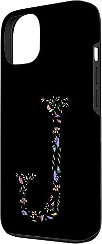 Miniatura 2 de Funda de regalo personalizada con inicial vintage con monograma floral para iPhone 13 Letra J
