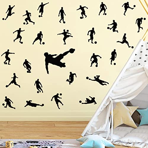 Vinilos decorativos fútbol jugador, 4 piezas miniatura 4