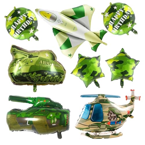 SPERMUOY Kindergeburtstag Deko Jungen,8 Stück Flugzeug Luftballon Deko...