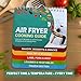Air Fryer Cheat Sheet Magnets Cooking Guide Booklet – Air Fryer Cookbook & Recipe Book, Magnetic Sheets for Air Fryers, Instant Pot, Oven Cooking, Temps, Times & Kitchen Conversion Accessories