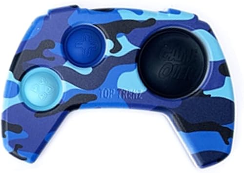 TOP TRENZ Poppies Mega Pop Mini OMG Pop Fidgety Bubble Fidget Toy Alivio del estrés Ansiedad 4.5 pulgadas (controlador - Camo), talla única