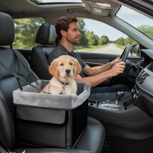 Siège d'auto pour chien en peluche de qualité supérieure - 5