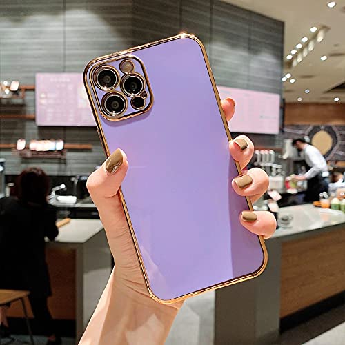 Phone Case Solid Plating Lens Protection Phone Case For iPhone 12 Pro Max 11 13 Pro Max X XR XS Max SE 2020 Soft TPU Cover new (Color : PR, Material : For iPhone XS Max)