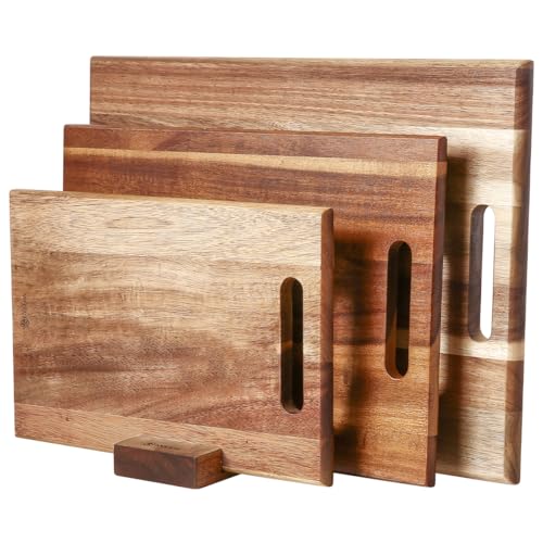 YUSOTAN 3-Piece Acacia Wood Cutting Board