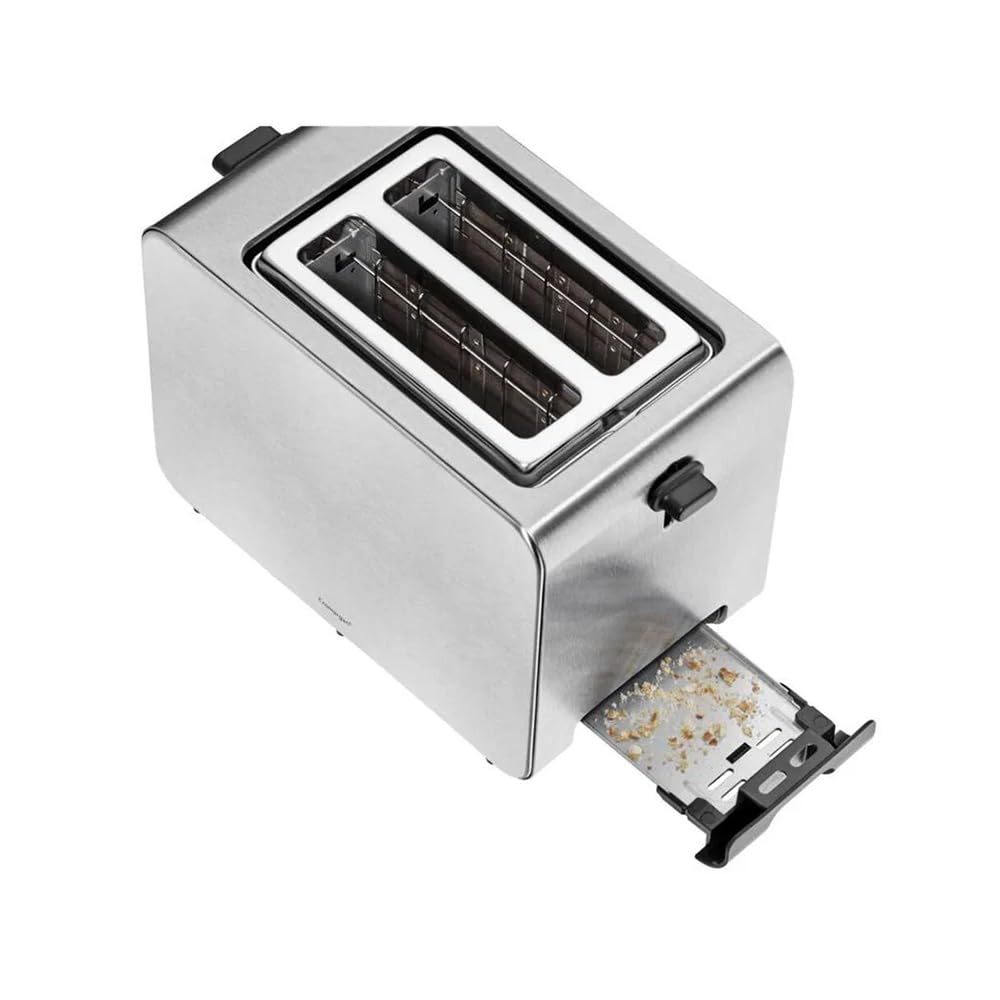 WMF Stelio Grille-pain 2 tranches en acier inoxydable, grille-pain double fente avec embout à pain, fonction bagel, 7 niveaux de brunissage, 900 W, acier inoxydable mat