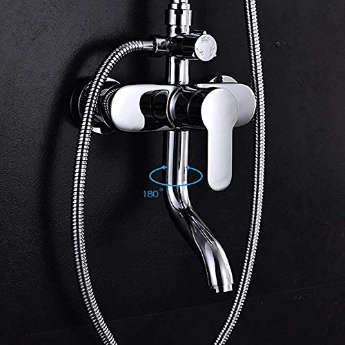 Robinet de douche moderne encastré et ensemble combiné de douche effet pluie
