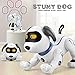 Fisca Remote Control Dog, RC Robotic Stunt Puppy Voice Control Toys Handstand Push-up Electronic Pets Dancing Programmable Robot with Sound for Kids Boys and Girls Age 6, 7, 8, 9, 10 Year Old