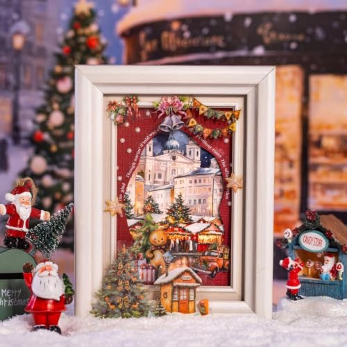 Image of Christmas Washi Tape Set,3 Rolls City Landscape Stickers for Journaling,Christmas Washi Tape Stickers for Junk Journal Supplies,Scrapbooking,Notebook,Phone Case,DIY Craft(Victoria)