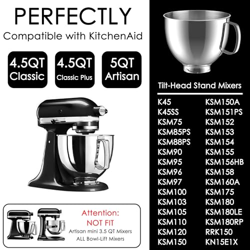 Tazón Mezclador de Acero Inoxidable 5 Quart para KitchenAid miniatura 4