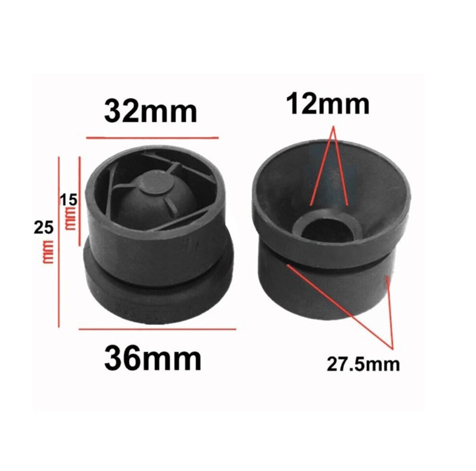 HIKNNE Qizm 4Pcs Rubber Engine Cover Grommet Buffer Mount Bush Stopper Fit for Ford Focus 2 MK2 Fit for Galaxy Fit for C S Max Fit for Mondeo Mk4 4 Engine Bonnets Gaskets