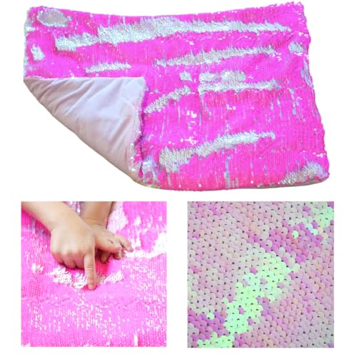 Weighted Lap Pad for Kids – 5lb Sensory Lap Blanket with Sequin Flip Fabric for Tactile Stimulation Engagement – Sensory Companion for Everyday Use