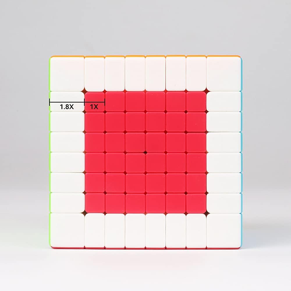 XMDCuber QY Toys Stickerless Speed Cube 8 x 8, Magic Cube 8x8 Puzzle 70 mm, Difficult Challenge, prezent urodzinowy na Boże Narodzenie
