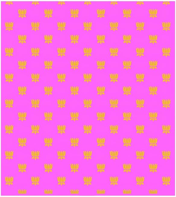 SATVIK - Telón de fondo de tela rosa para Pooja Pujan, decoración de loto, estampado floral indio, tradicional, festivo, puja, cortina de flores